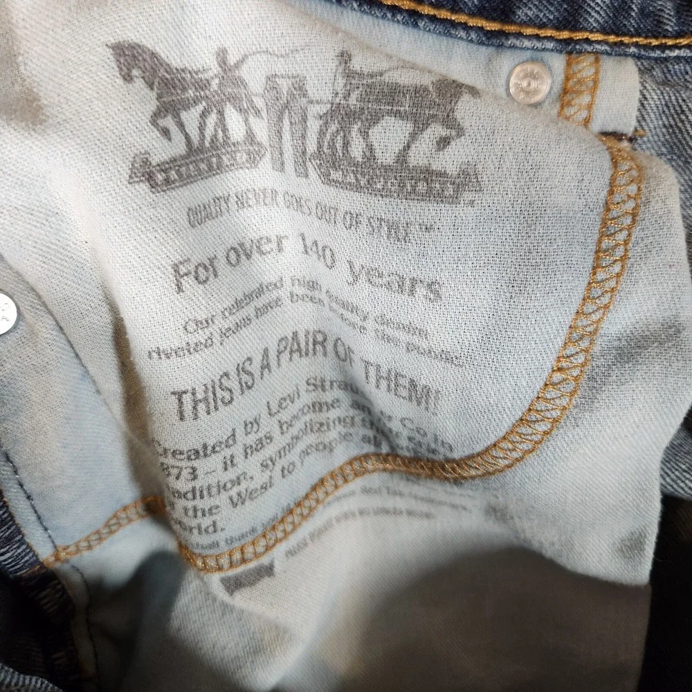 Levi's‎ 550 Jeans Men's 36X30 Blue Straight Relaxed Denim STAIN